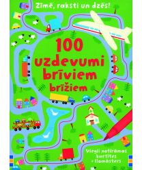 100 uzdevumi brīviem brīžiem (kastītē ir viegli notīrāmas kartītes + flomāsters)