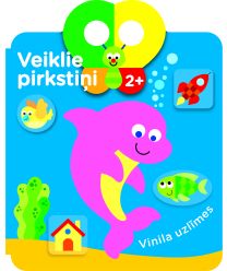 Veiklie pirkstiņi. Vinila uzlīmes. 2+ (delfīns)