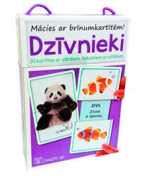 Dzīvnieki. Mācies ar brīnumkartītēm! 30 kartītes ar vārdiem, teikumiem un attēliem