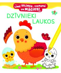 Dzīvnieki laukos. Līmē uzlīmes, izkrāso un mācies!