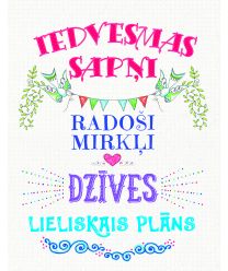 Iedvesmas sapņi + radoši mirkļi = dzīves lieliskais plāns