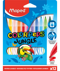 Flomāsteri 12 krāsas Maped Color' Peps Jungle