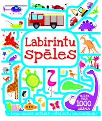 Labirintu spēles. Vairāk nekā 1000 uzlīmju + izņemamas detaļas rotaļlietu darināšanai