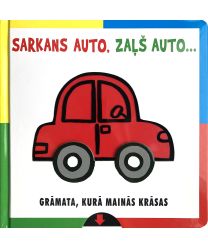 Sarkans auto, zaļš auto 