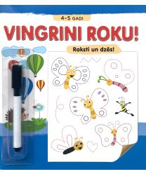 Vingrini roku! Raksti un dzēs! (4-5 gadi) + flomāsters