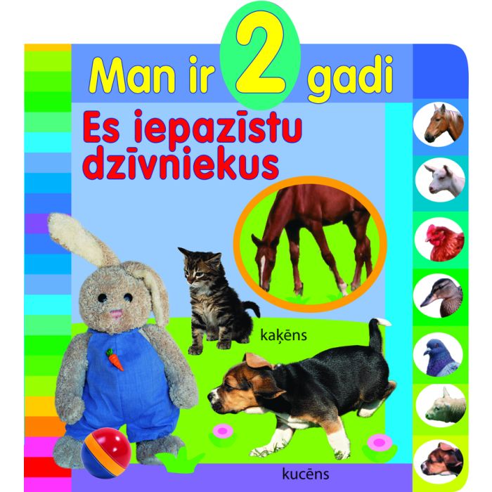 Man ir 2 gadi. Es iepazīstu dzīvniekus