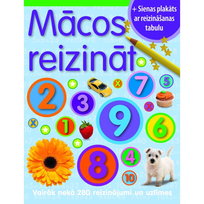 Mācos reizināt + sienas plakāts ar reizināšanas tabulu