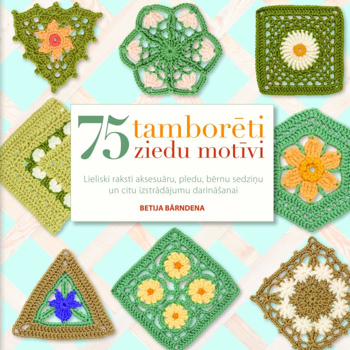 75 tamborēti ziedu motīvi