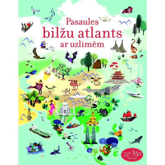 Pasaules bilžu atlants ar uzlīmēm