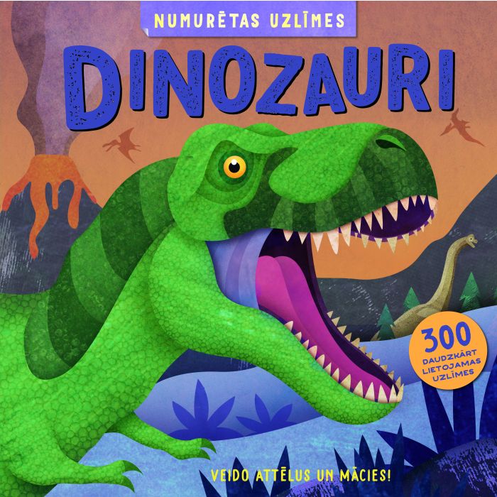 Dinozauri. Numurētas uzlīmes