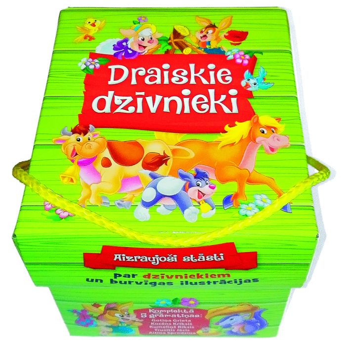 Draiskie dzīvnieki (kastītē ir 5 grāmatiņas)