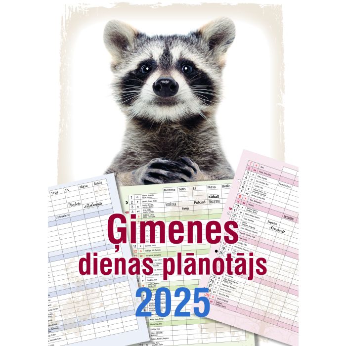 Ģimenes dienas plānotājs. Kalendārs 2025