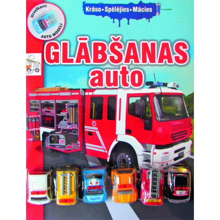 Glābšanas auto + 6 uzvelkami auto modeļi