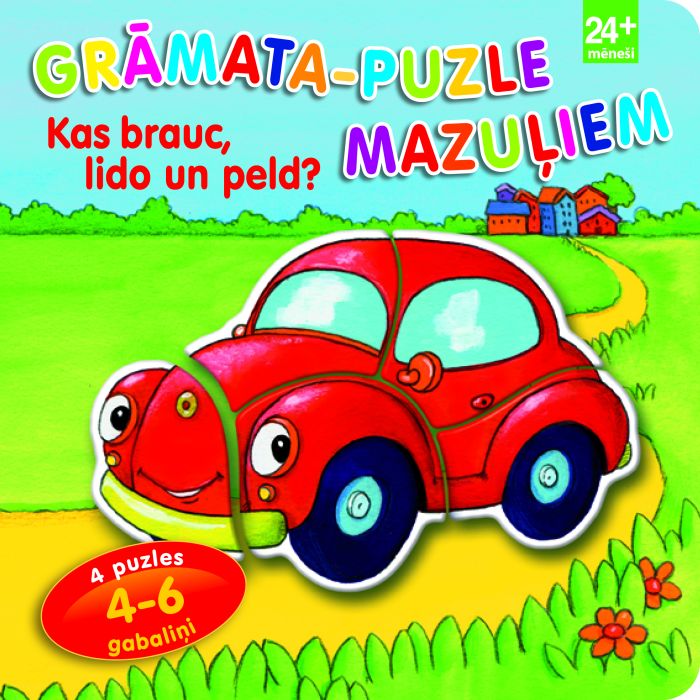 Grāmata-puzle mazuļiem. Kas brauc, lido un peld?