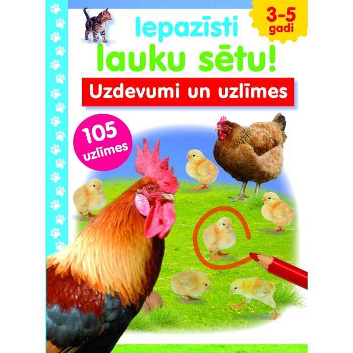 Iepazīsti lauku sētu! Uzdevumi un uzlīmes (3-5 gadi)