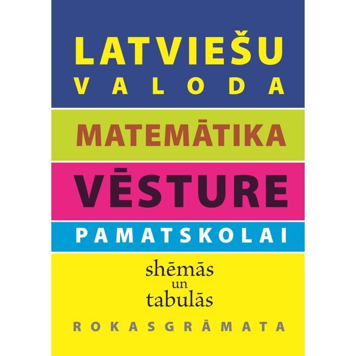 Latviešu valoda, matemātika, vēsture pamatskolai shēmās un tabulās. Rokasgrāmata