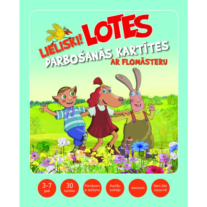 Lotes darbošanās kartītes + flomāsters