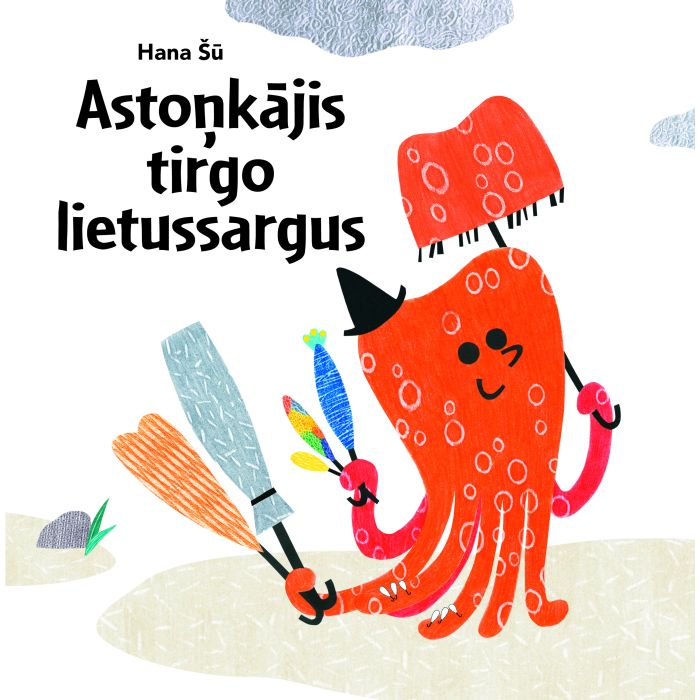 Astoņkājis tirgo lietussargus