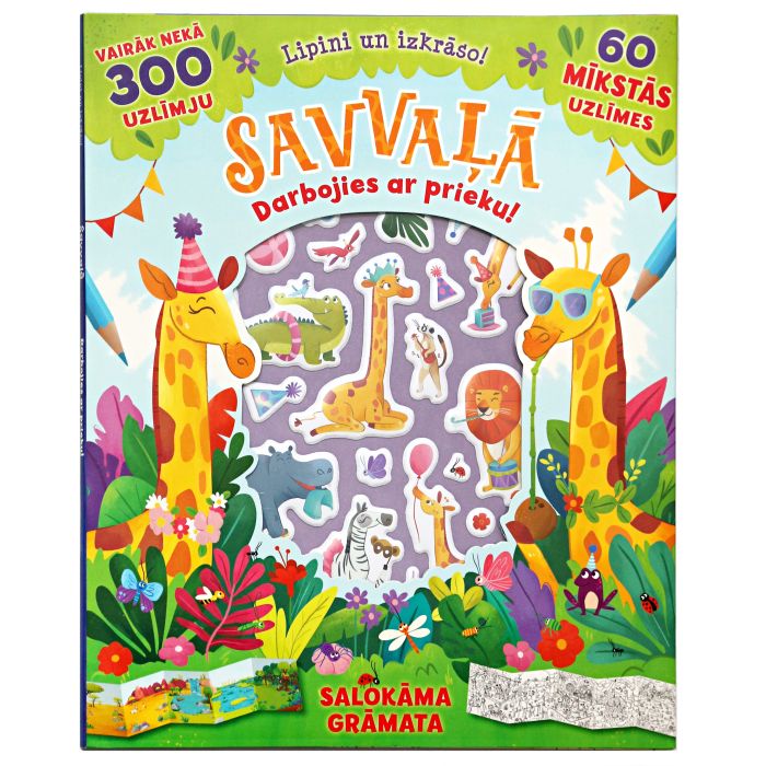 Savvaļā. Salokāma grāmata (vairāk nekā 300 uzlīmju)