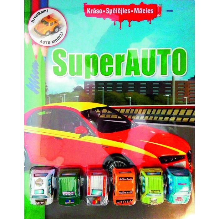 Superauto + seši uzvelkami auto modeļi