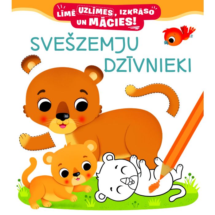 Svešzemju dzīvnieki. Līmē uzlīmes, izkrāso un mācies!