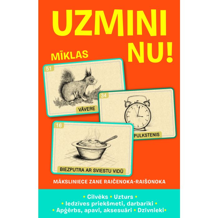 Uzmini nu! Mīklas (kastītē ir 56 kartītes)