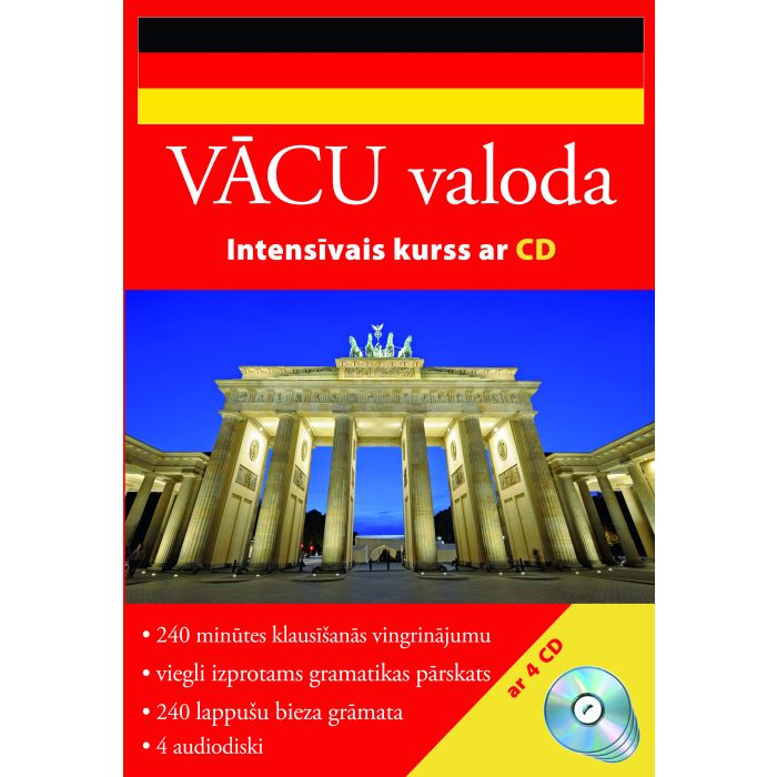 Vācu valoda. Intensīvais kurss (kastē 4 CD, gramatikas pārskats un klausīšanās vingrinājumi)