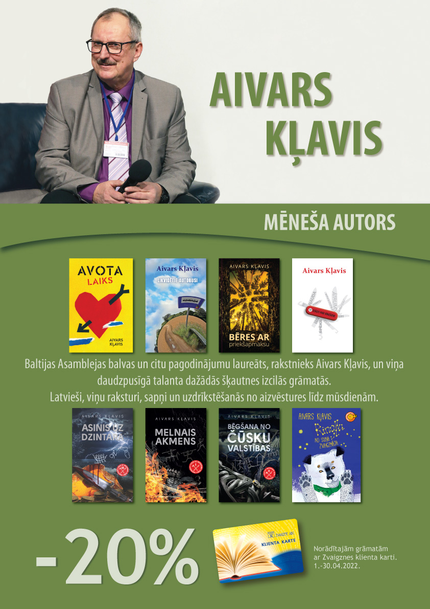 Aivars Kļavis - mēneša autors Zvaigznes grāmatnīcās