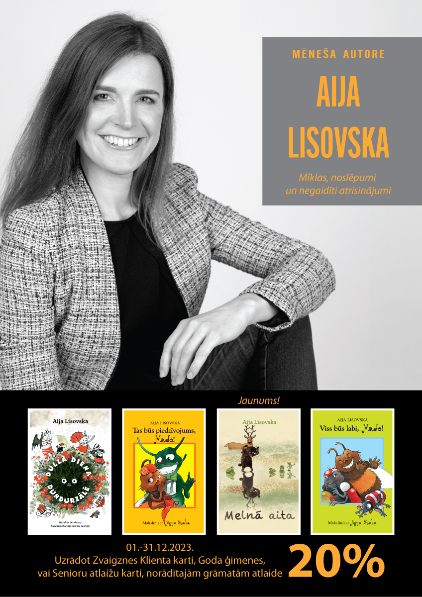 Aija Lisovska - mēneša autore Zvaigznes grāmatnīcās