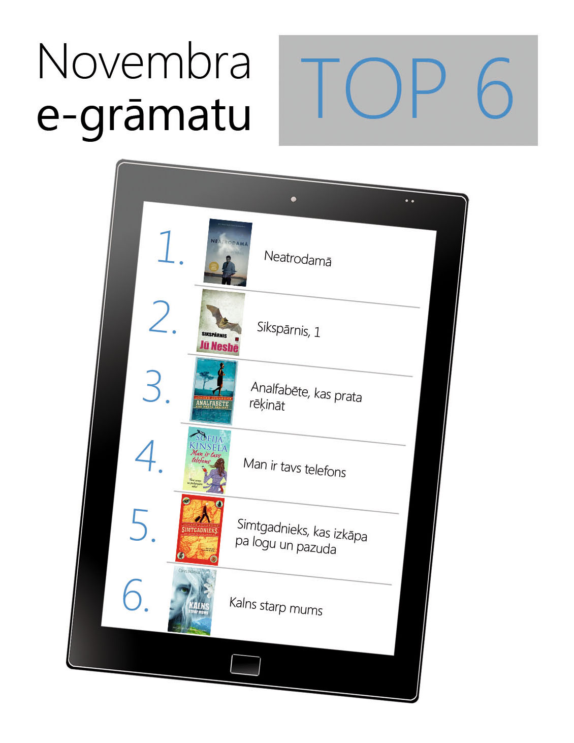 E-grāmatu TOP 6, 2014. gada novembris