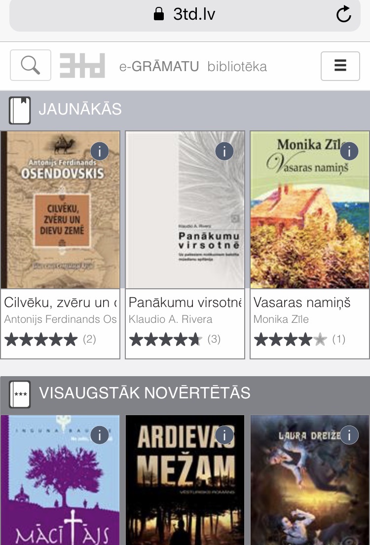 3td e-GRĀMATU bibliotēkai jau trīs mēneši!